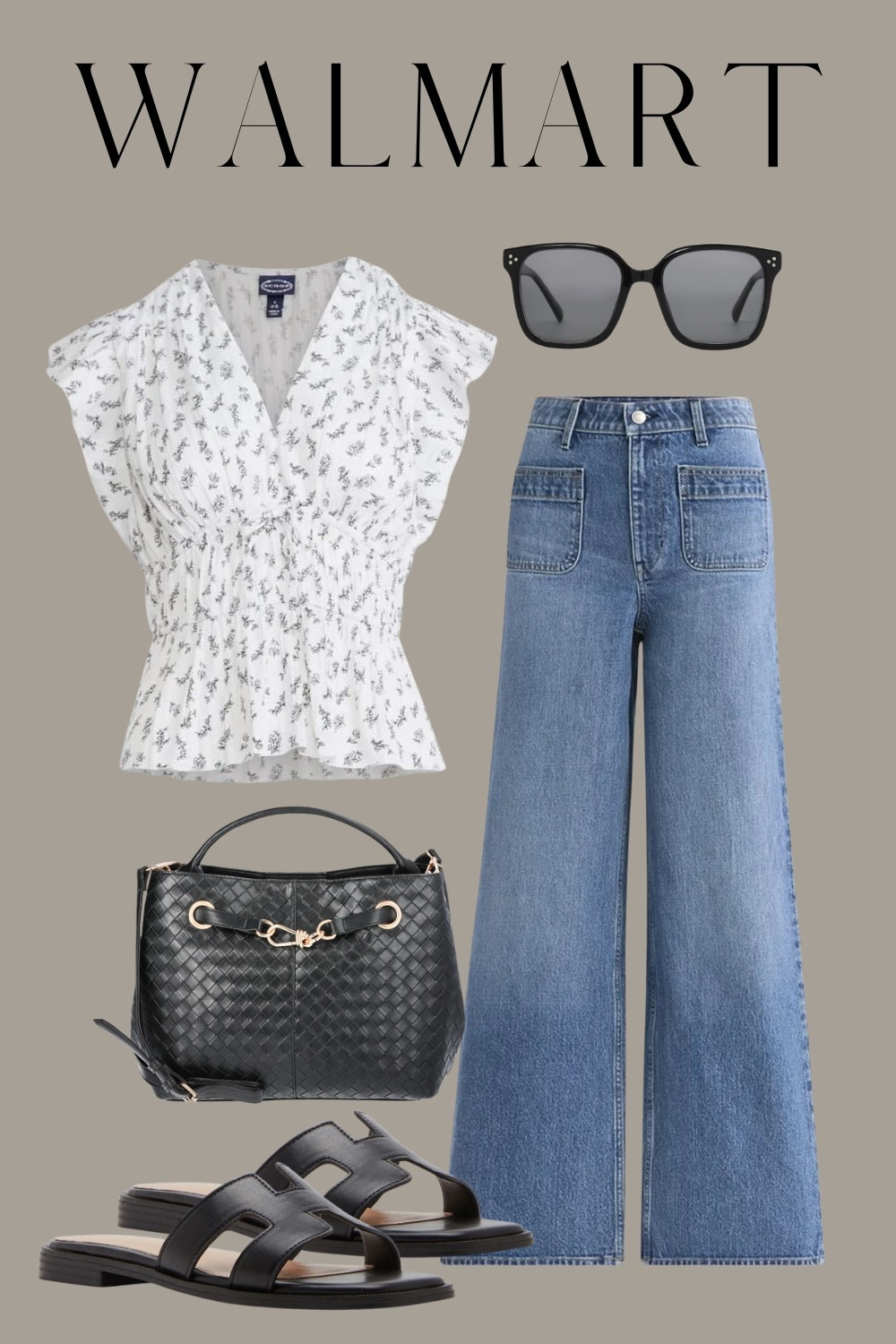 Summer outfit idea with this pretty printed top!
Walmart new arrivals, workwear, look for less, wide leg jeans, braided bag

#LTKSeasonal #LTKStyleTip #LTKWorkwear