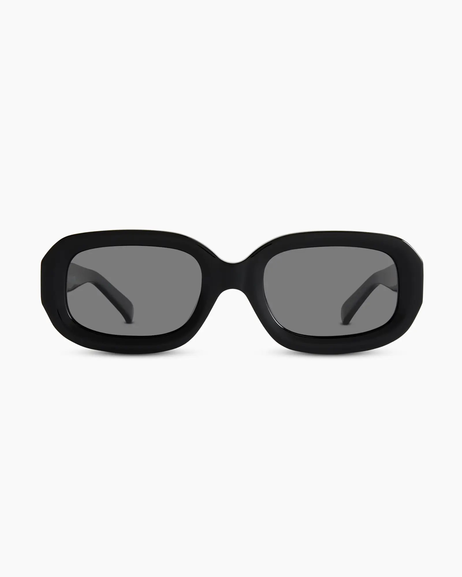 Santorini Polarized Acetate Sunglasses in Black with Grey lens | Quince