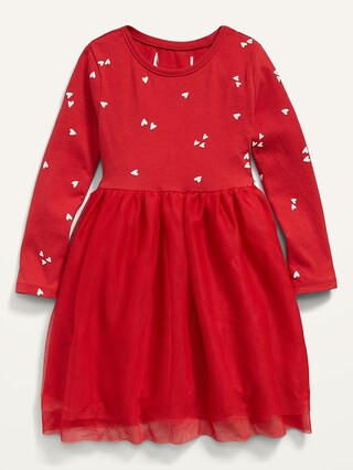 Fitted Long-Sleeve Tutu Dress for Toddler Girls | Old Navy (US)