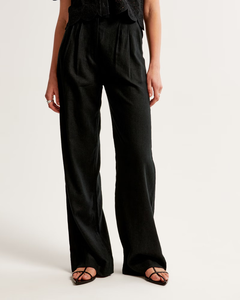 A&F Sloane Tailored Linen-Blend Pant | Abercrombie & Fitch (US)