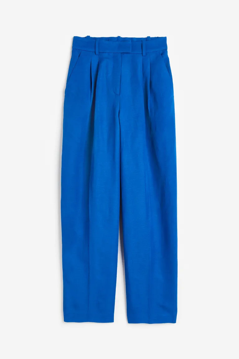 Tapered Linen-blend Pants | H&M (US + CA)