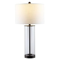 JONATHAN Y 29" Oil Rubbed Bronze/Clear Modern Glass Table Lamp for Living Room Bedroom, Minimalis... | Amazon (US)