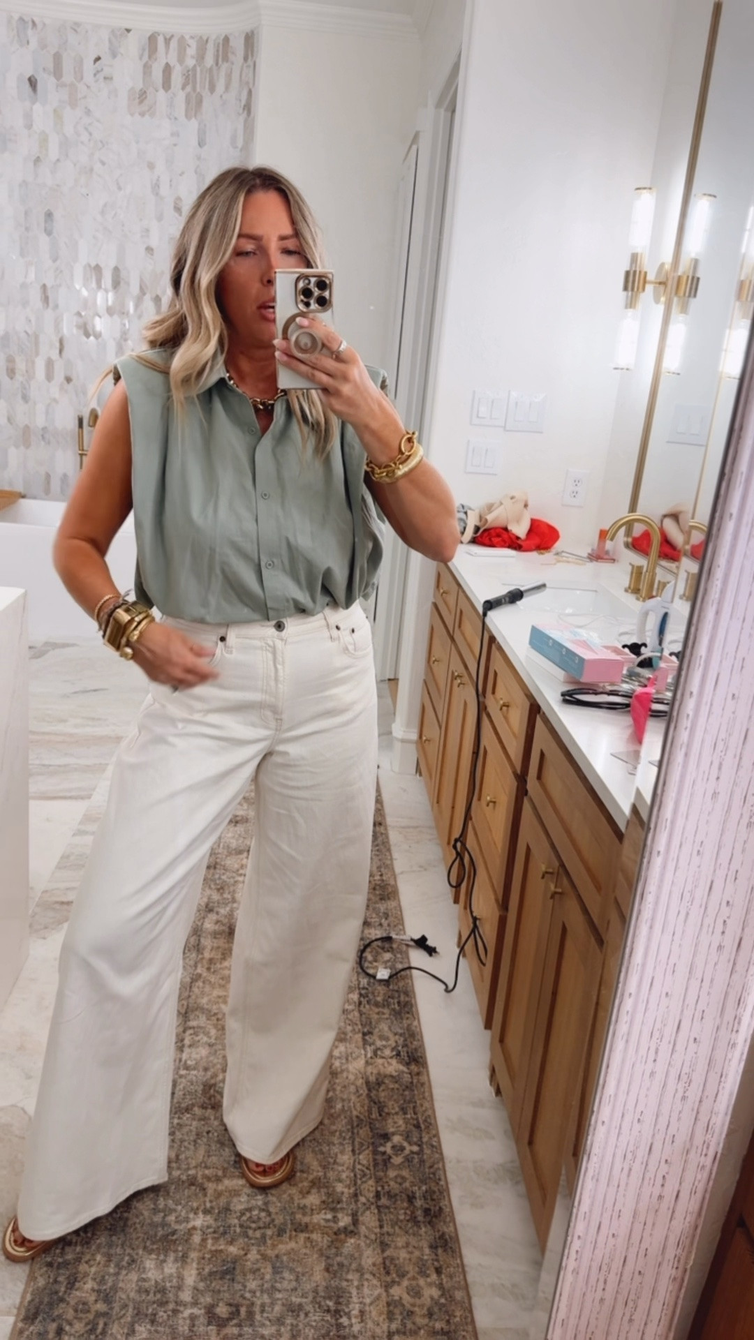 Jeans size down one size to 28 (normally 30. Too sized up. Swimsuit coverup. Beach vacation outfits. Dress fits true to size. Looks like zimmermann. Outfit for my son’s award ceremony. 

. Walmart. Anthropologie. Travel outfits. Vacation outfits beach. Zimmermann. Aerie. Travel outfit. Beach outfit. Linen pants. Skirt fits true to size. Graduation dresses. Graduation outfit. Wedding guest dress. Summer wedding guest. Vacation outfits. Resort wear. Summer outfits. Workwear. Mother’s Day outfit. All fit true to size. Workout outfits. Summer outfits. Madewell looks for less. Walmart fashion. 
Travel outfits. Memorial Day weekend outfit. July 4th outfits. Lake outfit. Shorts. Alo looks for less. Athleisure. Walmart. Walmart fashion. Springoutfits 2036. Workout. Sports Lon outfit. Lululemon. Freee people. Sized up one size to large in the romper for this comfy fit. White button down. Shorts. . Travel outfits. Spring fashion. 2026. Aerie. Plus
 size fashion. Vacation outfit. Spring outfits 2026. Sports outfit. Spring outfits 2026. Spring fashion. Easter. Jumpsuit. Romper. Memorial Day weekend. GRWM. Sports mom outfit

Comment SHOP below to receive a DM with the link to this post on my LTK ⬇ https://liketk.it/6dG7T