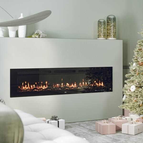 Clihome 72'' Inserted & Wall-Mounted Electric Fireplace | Bed Bath & Beyond