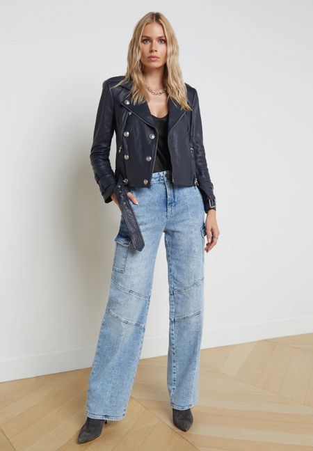 Leather jacket with jeans 💙🖤

#LTKstyletip #LTKitbag #LTKover40