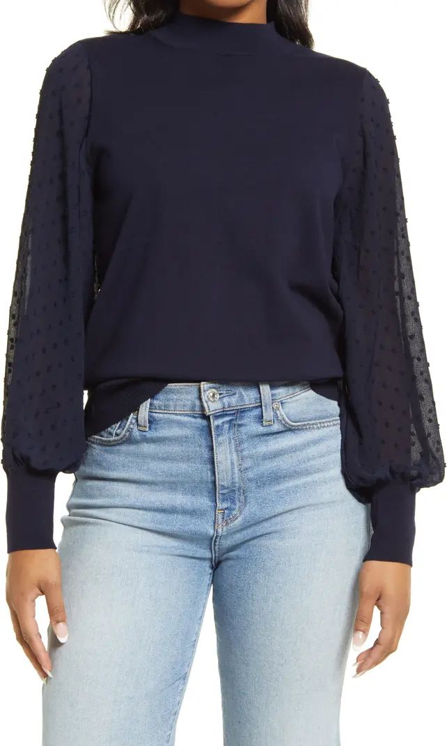 Clip Dot Sleeve Sweater | Nordstrom