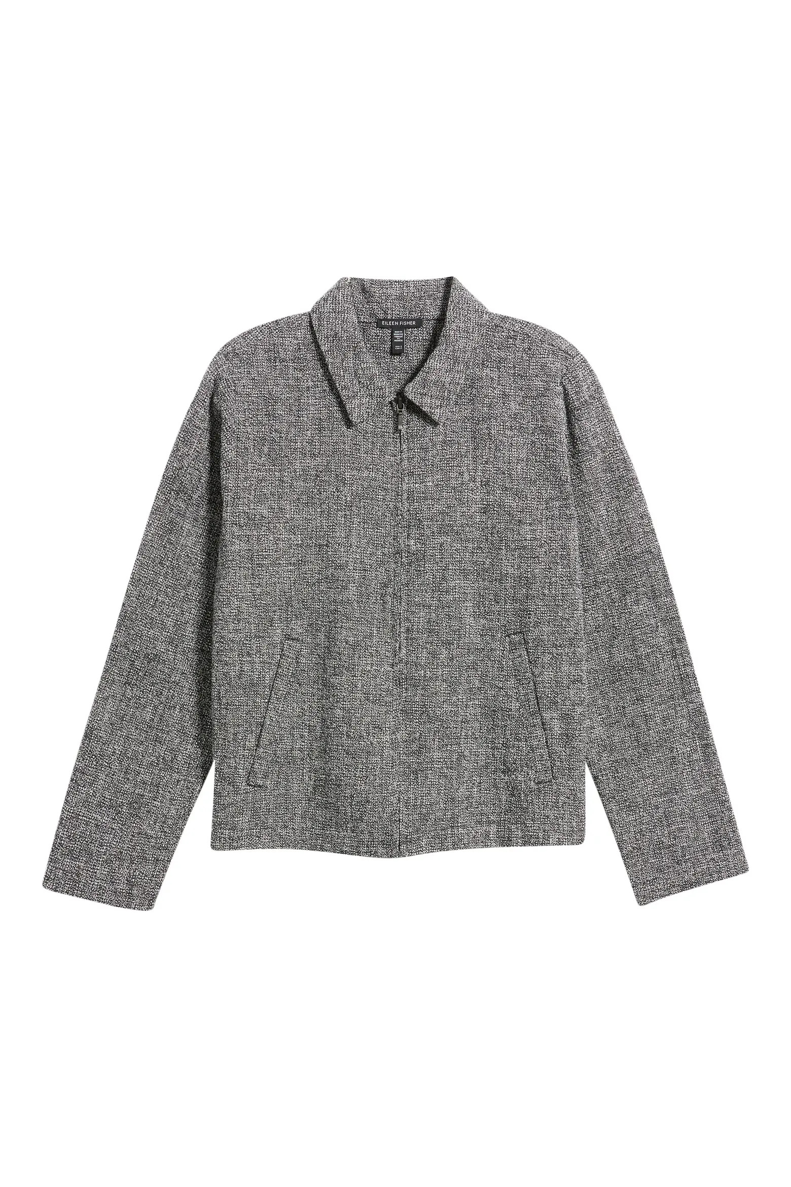 Collar Front Zip Stretch Organic Cotton Jacket (Women) | Nordstrom | Nordstrom