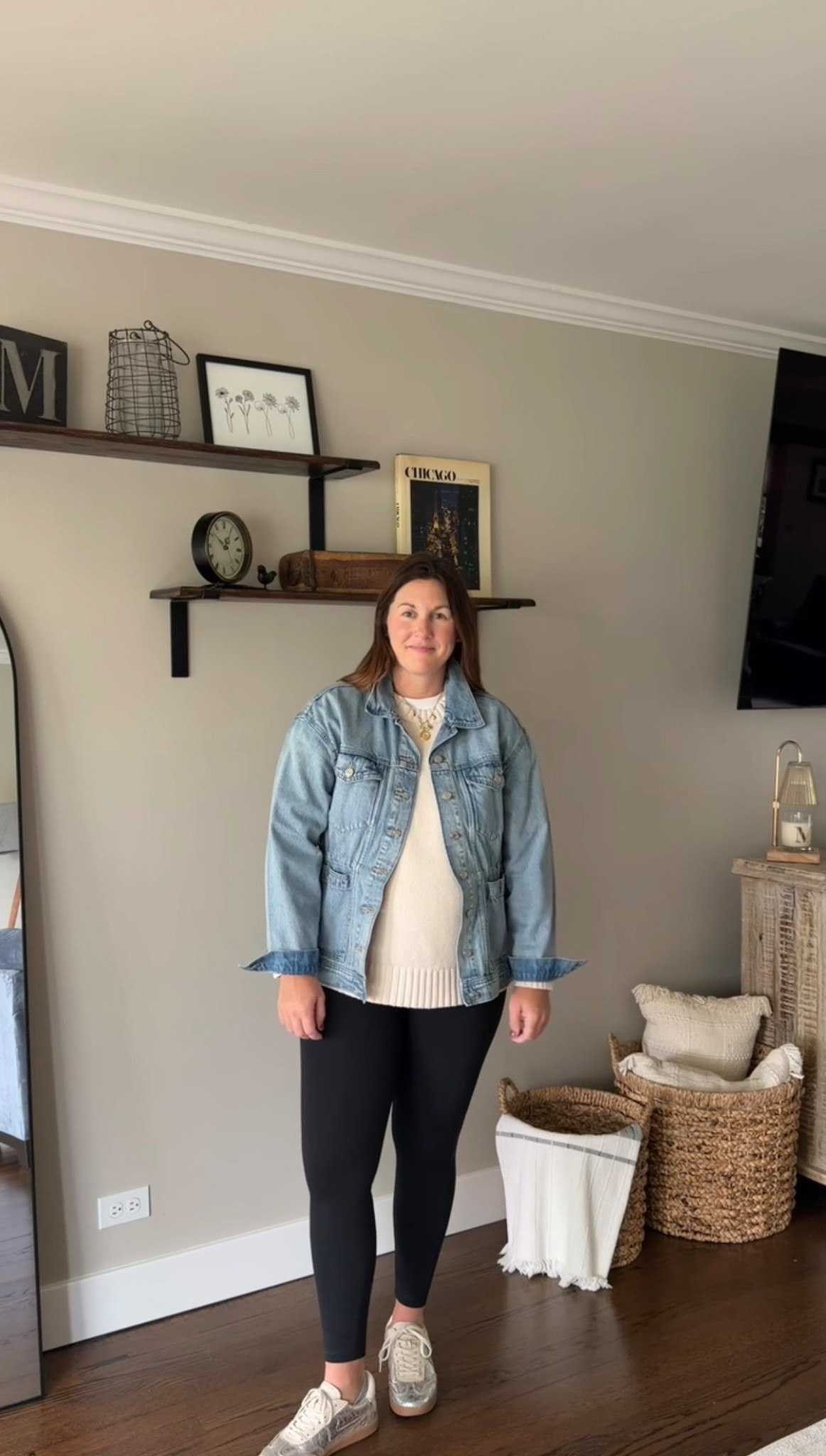 Easy fall outfit that’s also postpartum friendly. My sweater is oversized, so I’m wearing a M  

#LTKSeasonal #LTKFindsUnder100 #LTKStyleTip