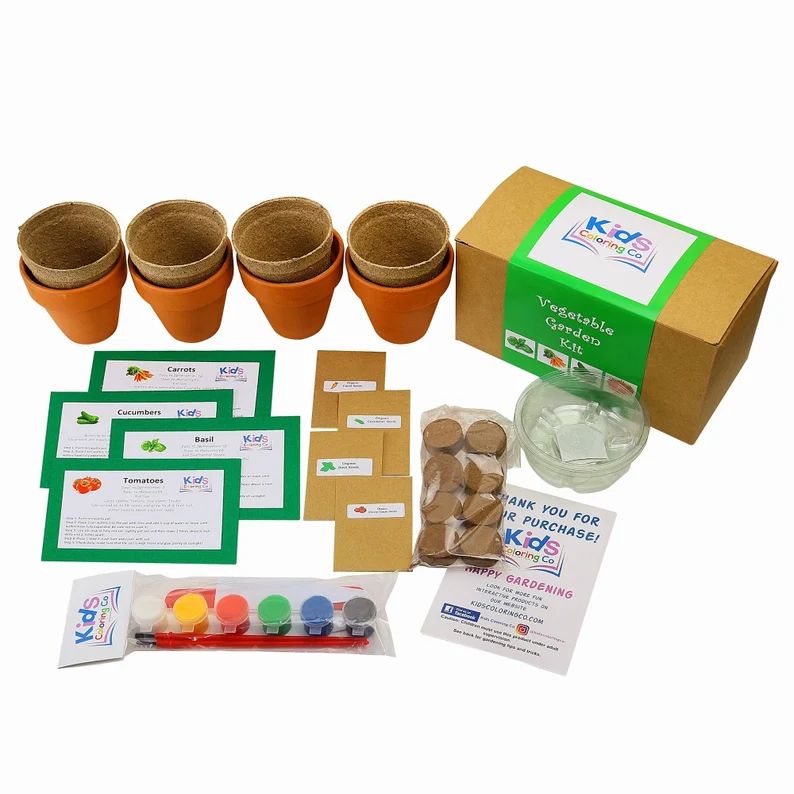 Children's Vegetable Garden Kit; Garden Kit; Craft Kit | Etsy (US)