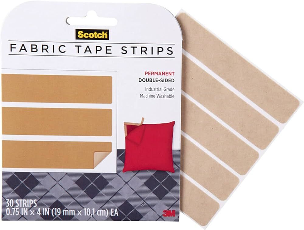 Scotch Permanent Fabric Tape Strips, Machine Washable, Perfect for DIY and Crafting (FAP-1-CFTP) | Amazon (US)