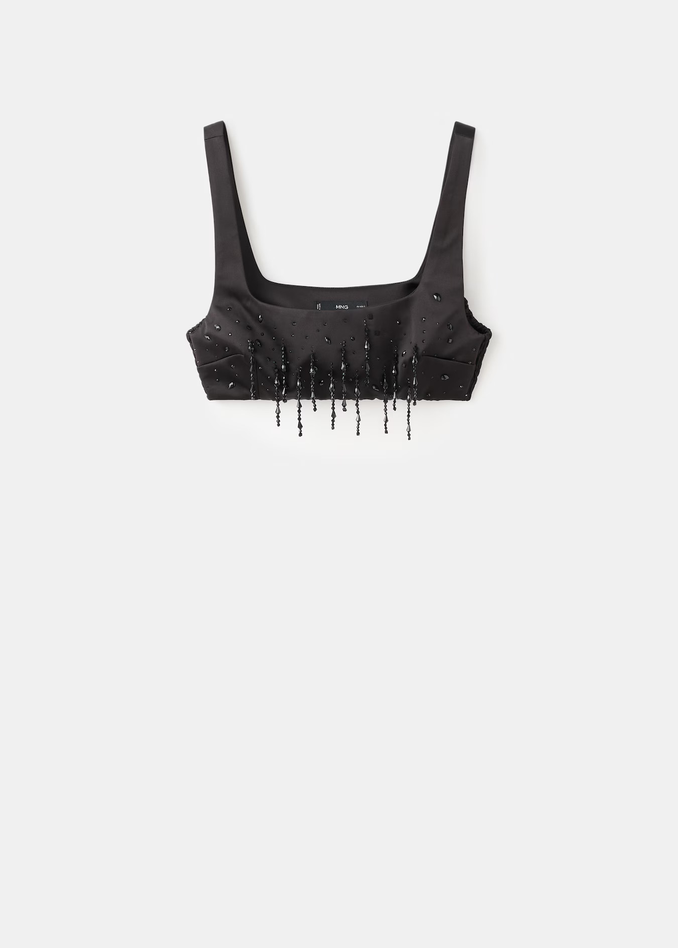 Beaded crop top - Women | MANGO United Kingdom | Mango EU