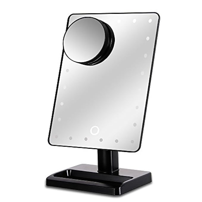 Waneway 12-Inch Screen Makeup Mirror with 24 LED Lights, Lighted Vanity Dressing Table Mirror with T | Amazon (US)