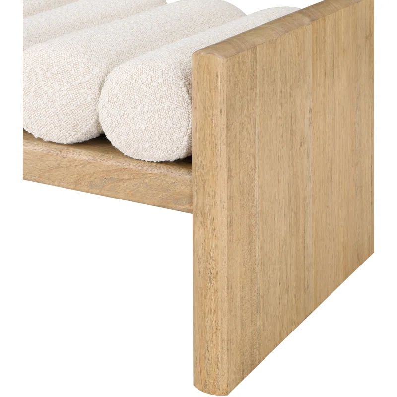 Boucle Fabric Wood Bench | Wayfair Professional