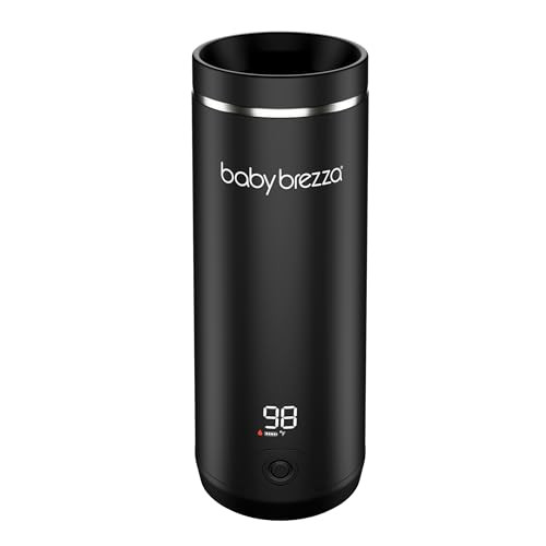 Baby Brezza Portable Warmer – 3X Faster Baby Bottle Warming - Travel Breastmilk and Formula Warmer - Safe, Even Heating - Up to 9oz - No Adapters, Black | Amazon (US)
