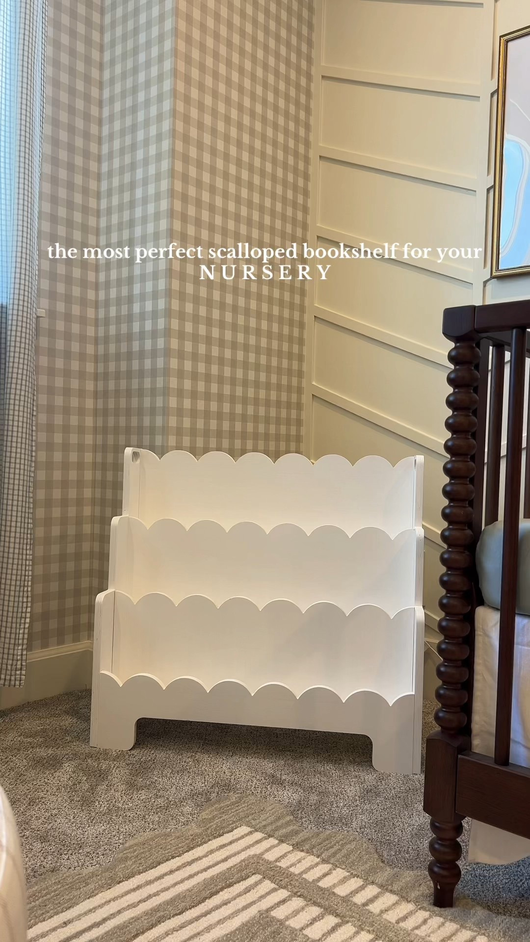 the most perfect bookshelf for my baby boy’s nursery 🫧 aren’t those scalloped edges so fun? 

#LTKBaby #LTKHome