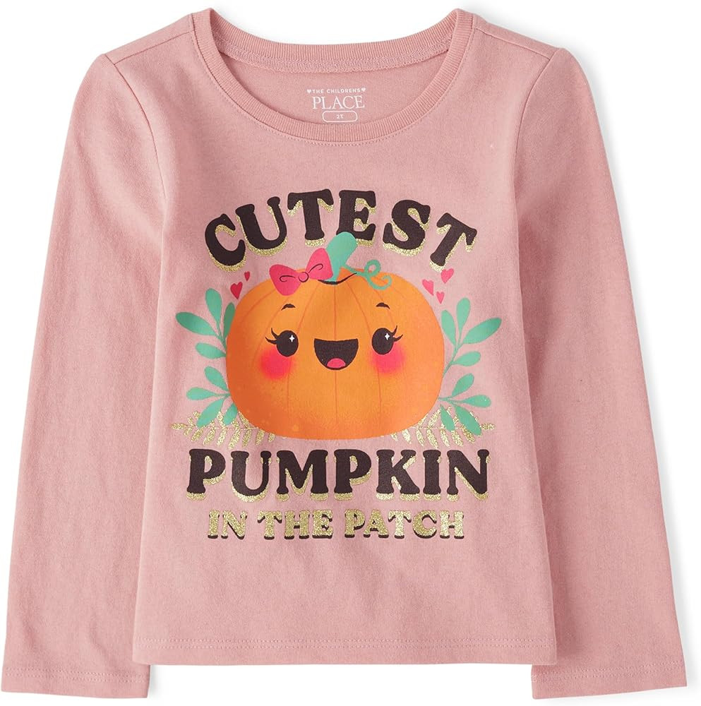 The Children's Place girls Fall Thanksgiving Long Sleeve Graphic T shirt | Amazon (US)
