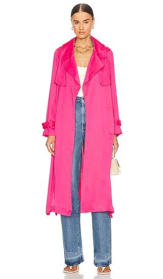 New Wave Trench in Hot Pink | Revolve Clothing (Global)