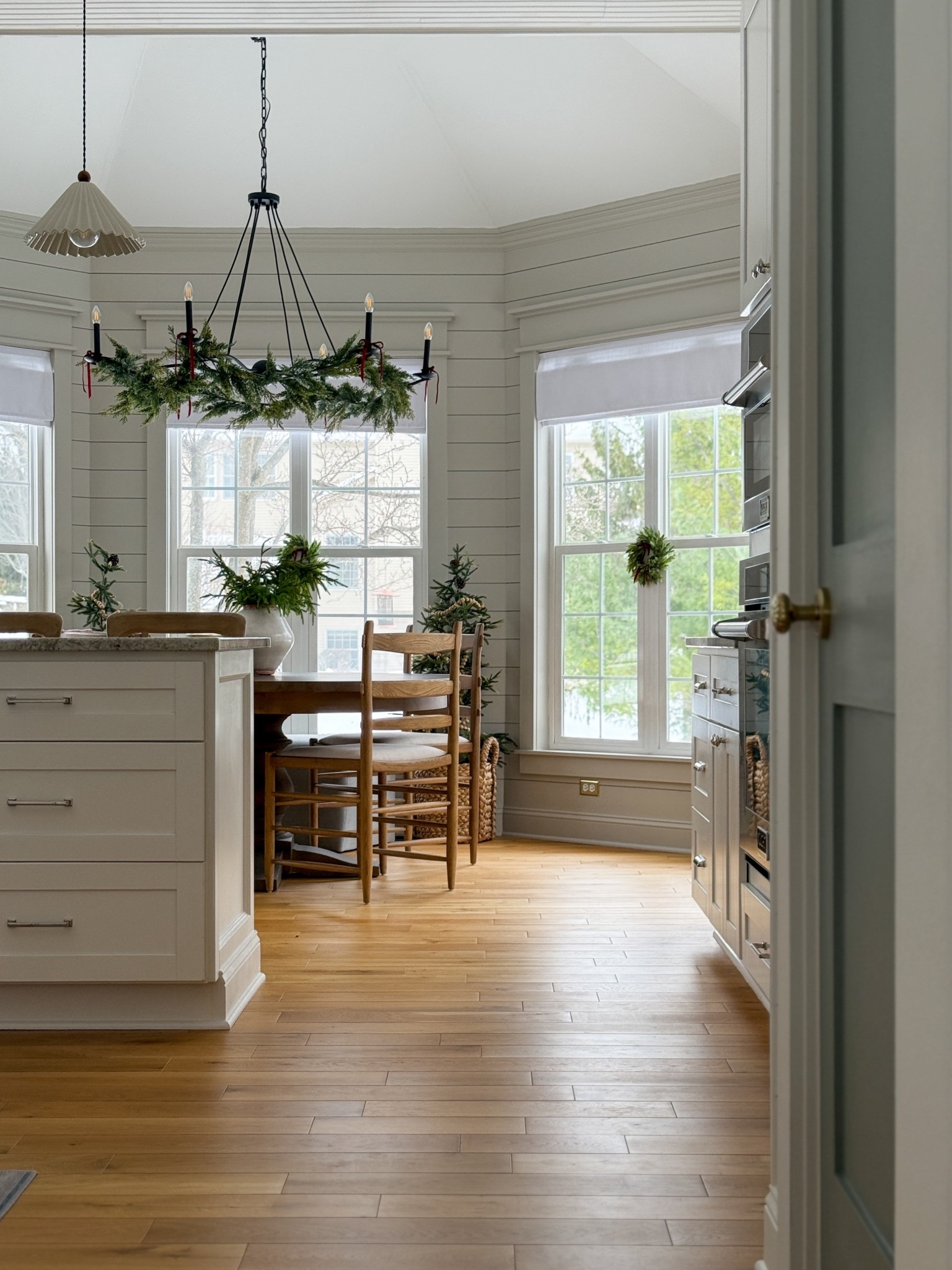 Kitchen, nook, kitchen, design, dining room, neutral kitchen, cozy kitchen, revere pewter, Benjamin, Moore, Pottery Barn, Lulu and Georgia,  Amazon, affordable decor, Christmas decor

#LTKHome #LTKHoliday
