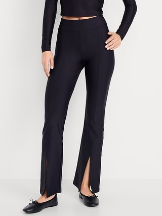 Extra High-Waisted PowerSoft Split-Flare Leggings | Old Navy (US)