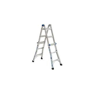 Werner 14 ft. Reach Aluminum Telescoping Multi-Position Ladder with 300 lbs. Load Capacity Type I... | The Home Depot