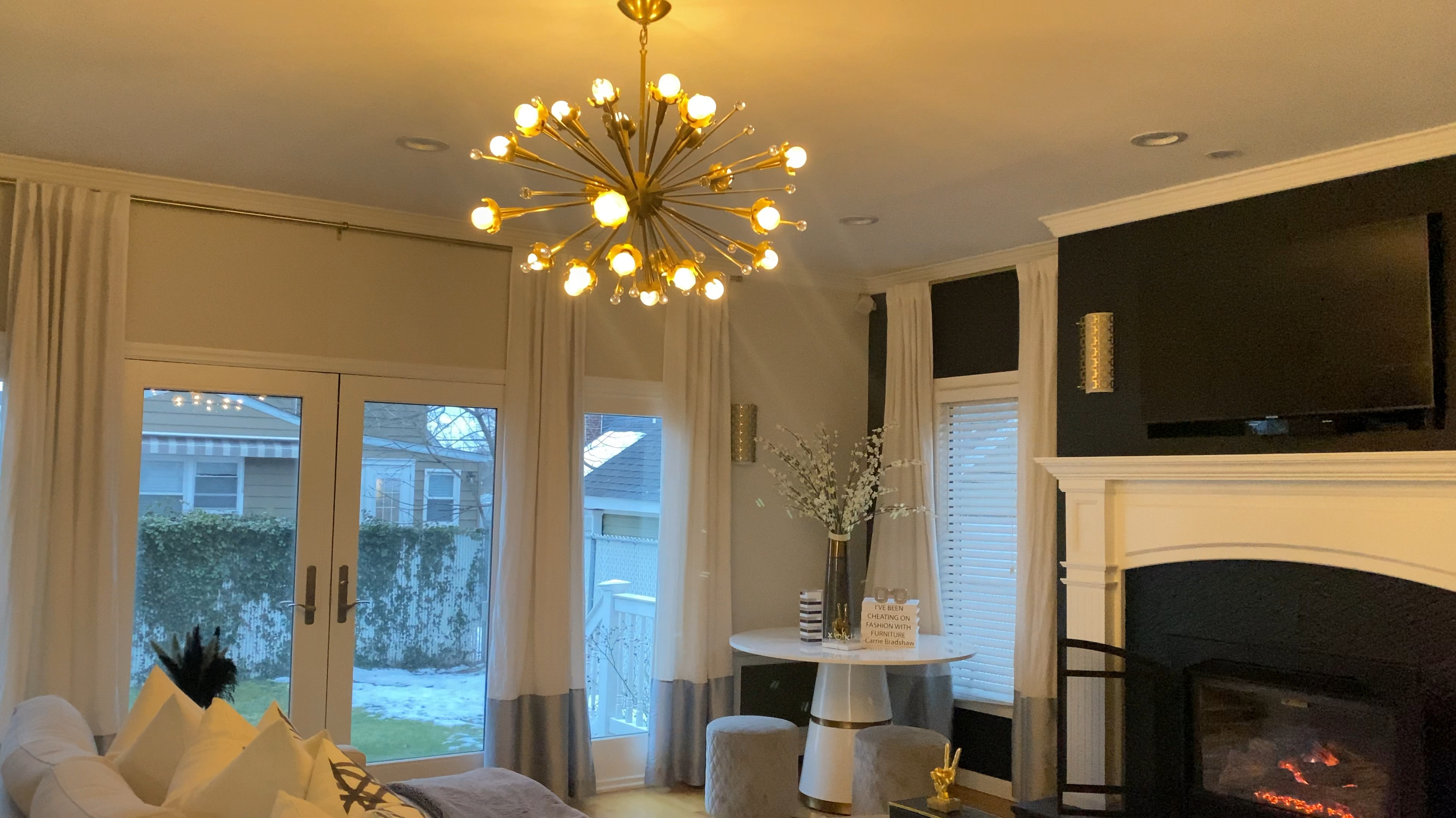 Set the mood and atmosphere in your living room or any space by putting your lighting on a dimmer switch. 

Remember to layer your lighting so this means having general (chandelier), accent lighting (wall sconces), and task lighting ( table lamp). 

This gold spudnik chandelier is the perfect example  

#LTKVideo #LTKstyletip #LTKhome