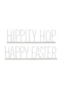 Transpac Transpac Metal Easter Sign Set of 2 Home Decorations Easter | Belk