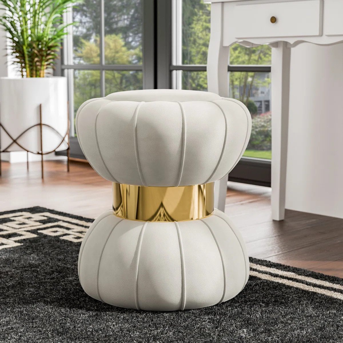 Cerjio Velvet Ottoman | Wayfair North America
