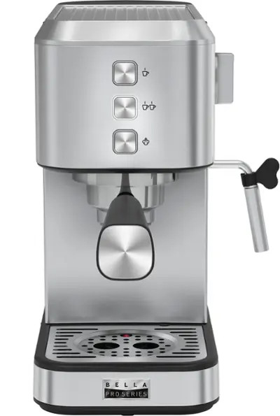 bella PRO - Slim Espresso Machine with 20 Bars of Pressure - Stainless Steel | Best Buy U.S.