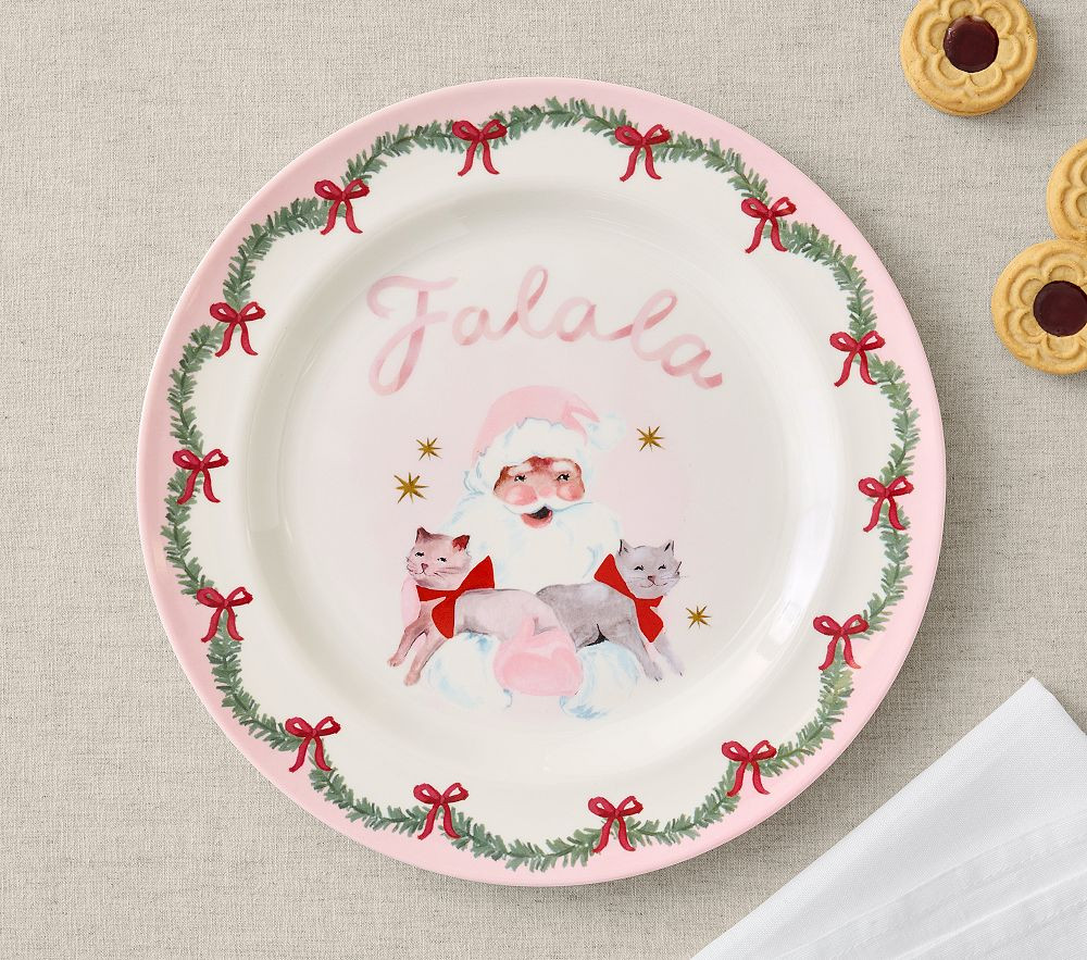 Pink Christmas Melamine Charger | Pottery Barn Kids