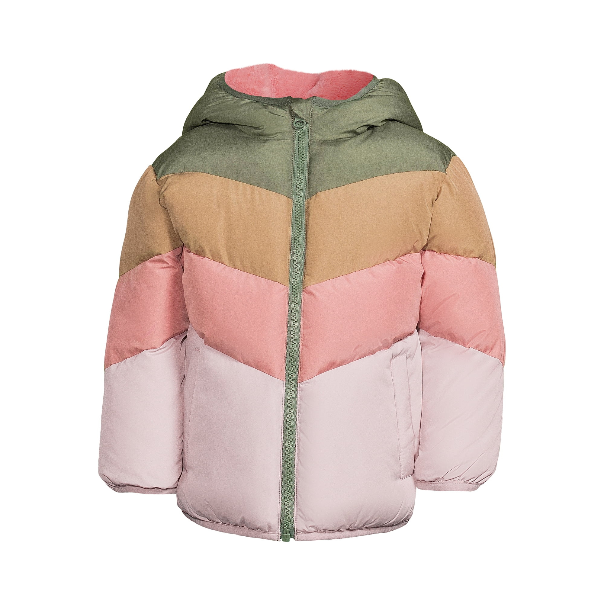 Swiss Tech Baby and Toddler Girls’ Puffer Jacket with Hood, Sizes 12M-5T - Walmart.com | Walmart (US)