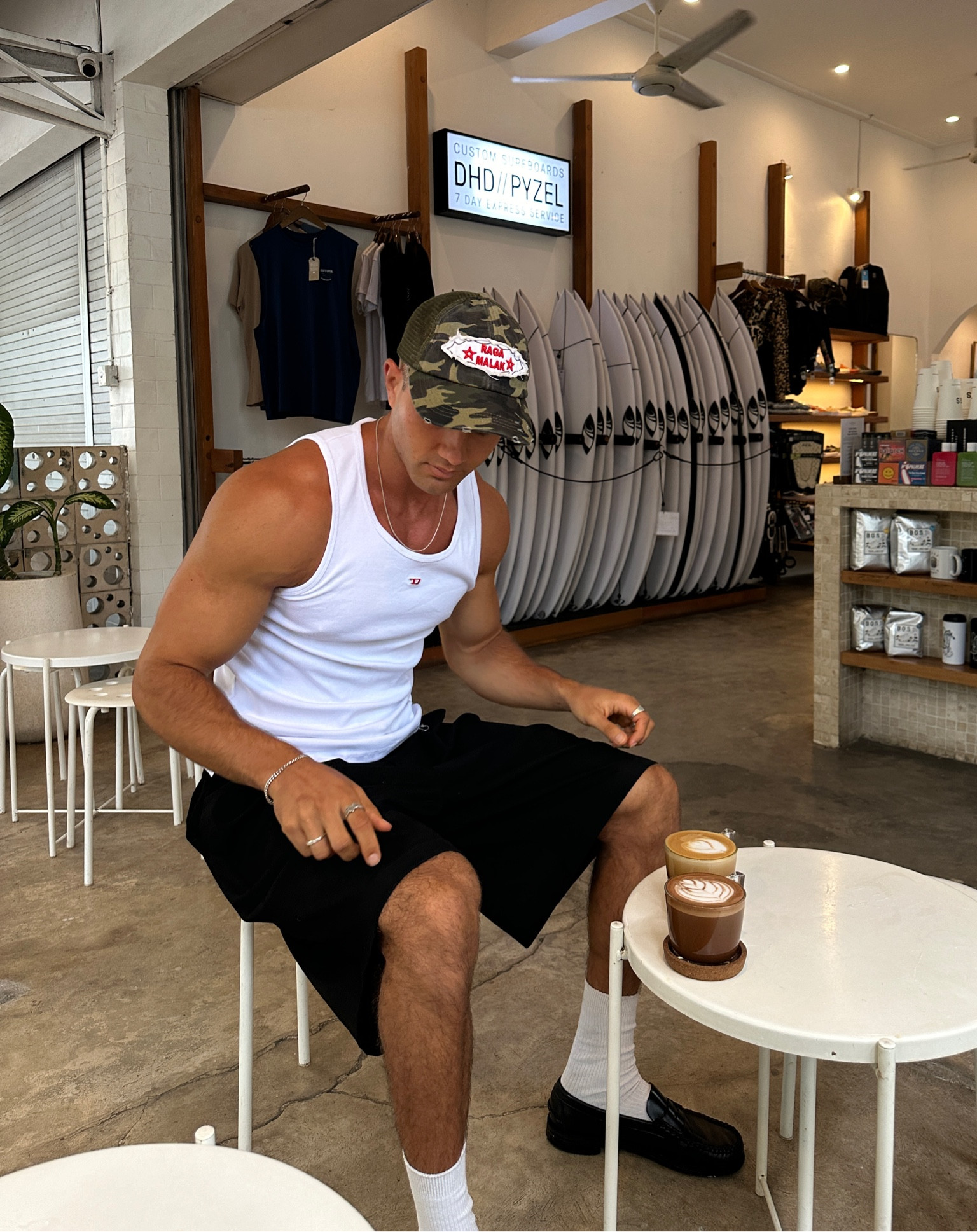 the daily fit 

shorts are from sweats collective.