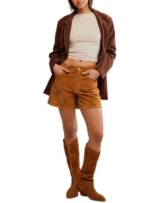 Free People Women's Tippi Faux Suede Shorts - Macy's | Macy's