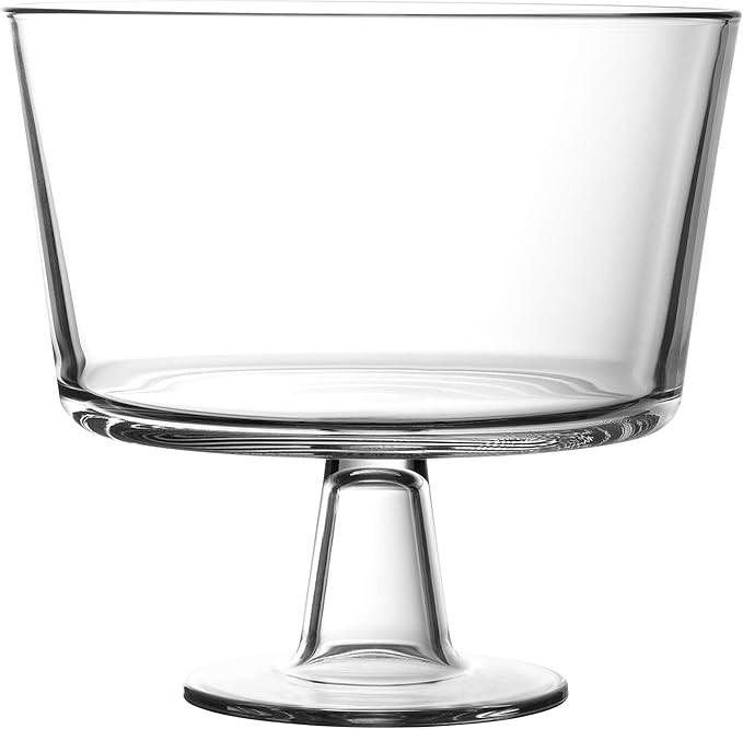 Trifle Bowl with Pedestal – Large Italian Glass Dessert & Cake Stand, Elegant Centerpiece for L... | Amazon (US)