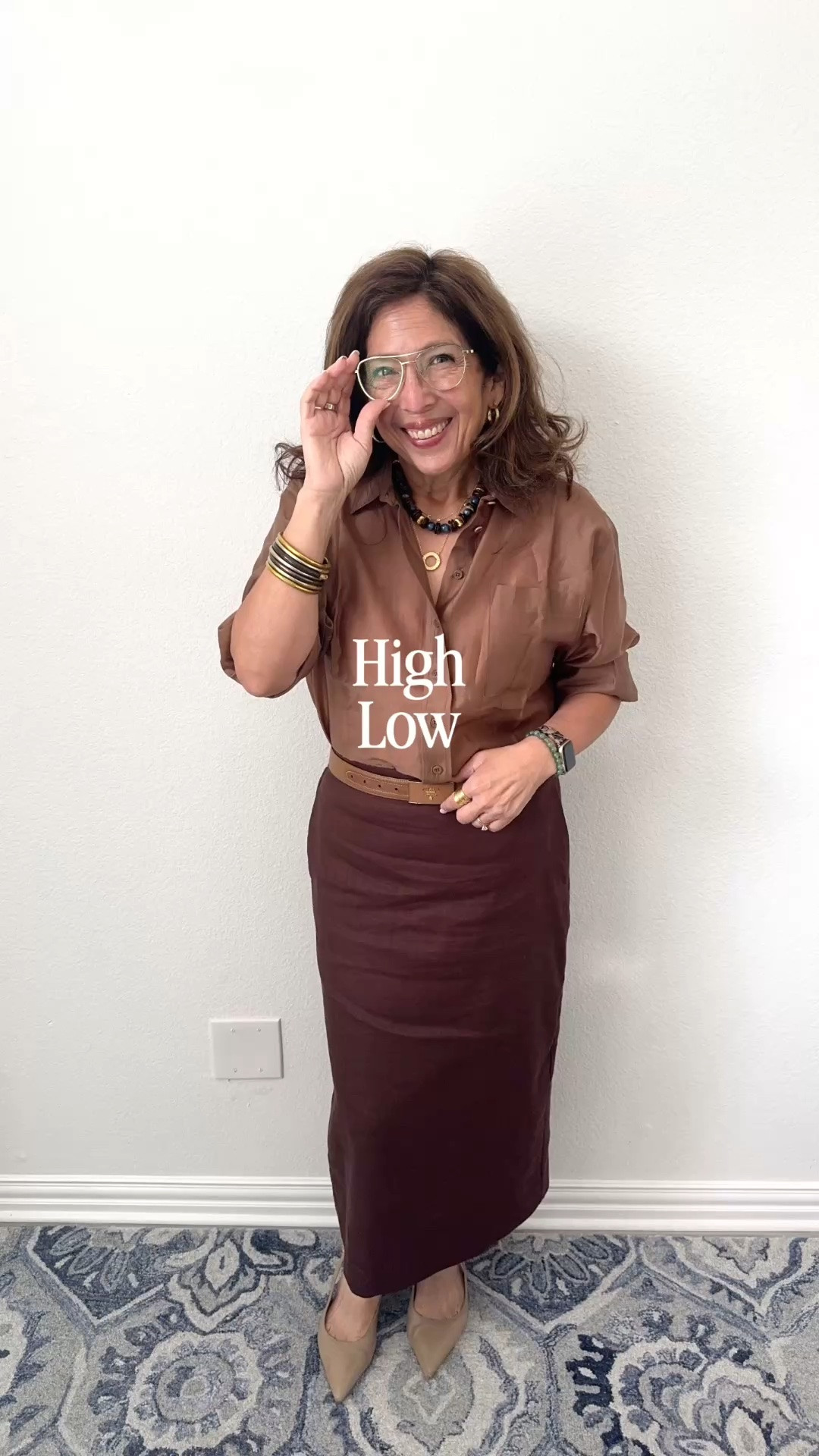 Getting ready for my day. Mixing new with old. Luxe with basics. 
The top is new and it’s beautiful. The skirt and shoes are vintage. Jewelry is relatively new. Feeling confident, put together, and polished is your advantage. 
Wearing a medium in the top. 

I’m Elisa, a Dallas based wardrobe stylist, consultant, founder of Turnkey Style, and author of The Style Advantage: I Say What HR Can’t. 

I work one on one with professionals as well as with leaders and corporate teams to build authentic executive presence that drives real ROI.

👉🏼 I’m also a mom of two grown boys, a wife, a post-menopausal woman in business, 5’4”, a size 12/14 on the bottom and L on top. 

🙋🏻‍♀️ I’ve been everything from a size 10–18+, which is why fit, function, and real life always come first.

#LTKootd #LTKmorningroutine #LTKWorkwear