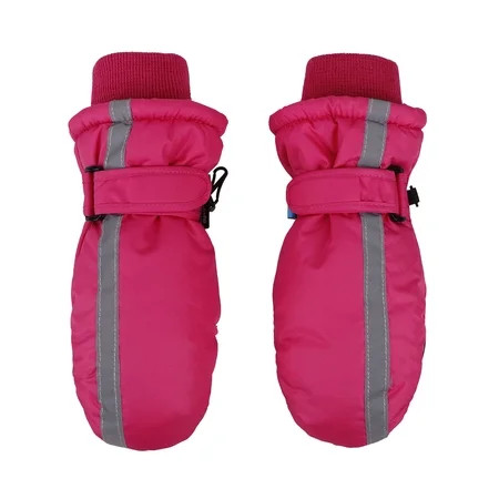 Girls Thinsulate Lined Waterproof Winter Snow Ski Mittens, Fuchsia | Walmart (US)