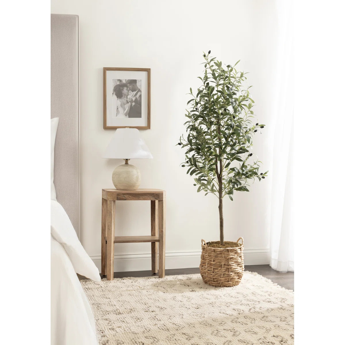 Oliveria Modern Faux Olive Tree with Decorative Planter | Wayfair North America