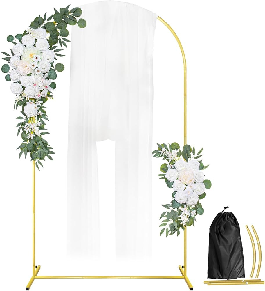 Wedding Arch Backdrop Stand, 7.2FT Balloon Backdrop Stand Arch Frame, Metal Arch Backdrop Stand f... | Amazon (US)