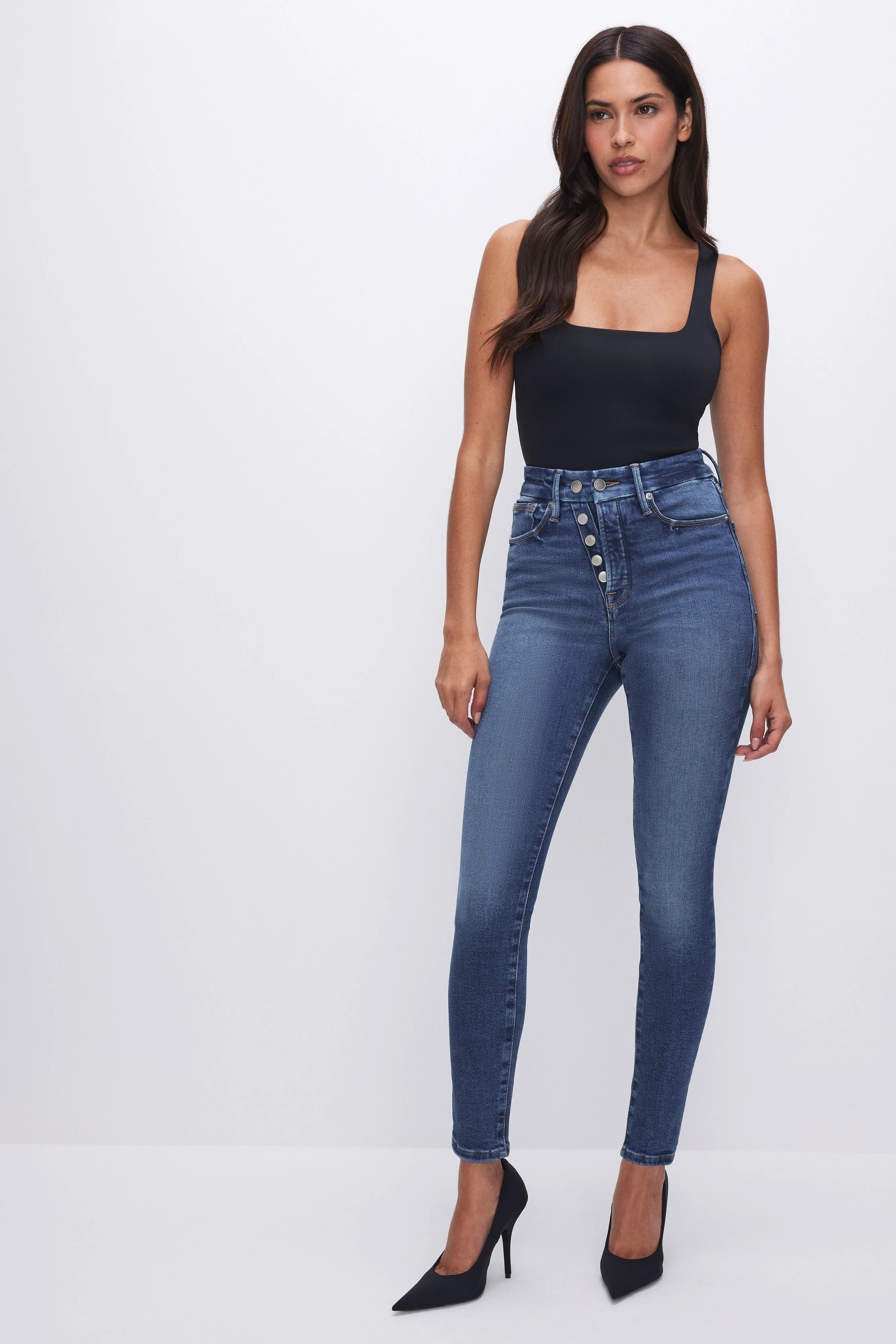 GOOD WAIST SKINNY SUPER COMPRESSION JEANS | Good American