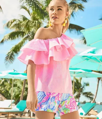Trixie One-Shoulder Top | Lilly Pulitzer