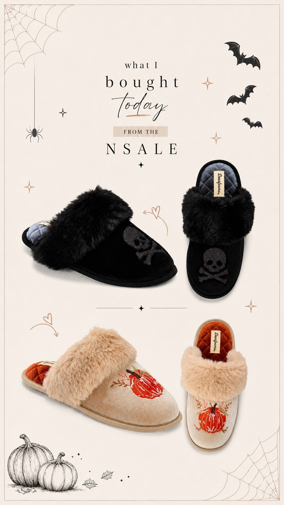 NSALE. Nordstrom anniversary sale. Spooky Halloween fall slippers