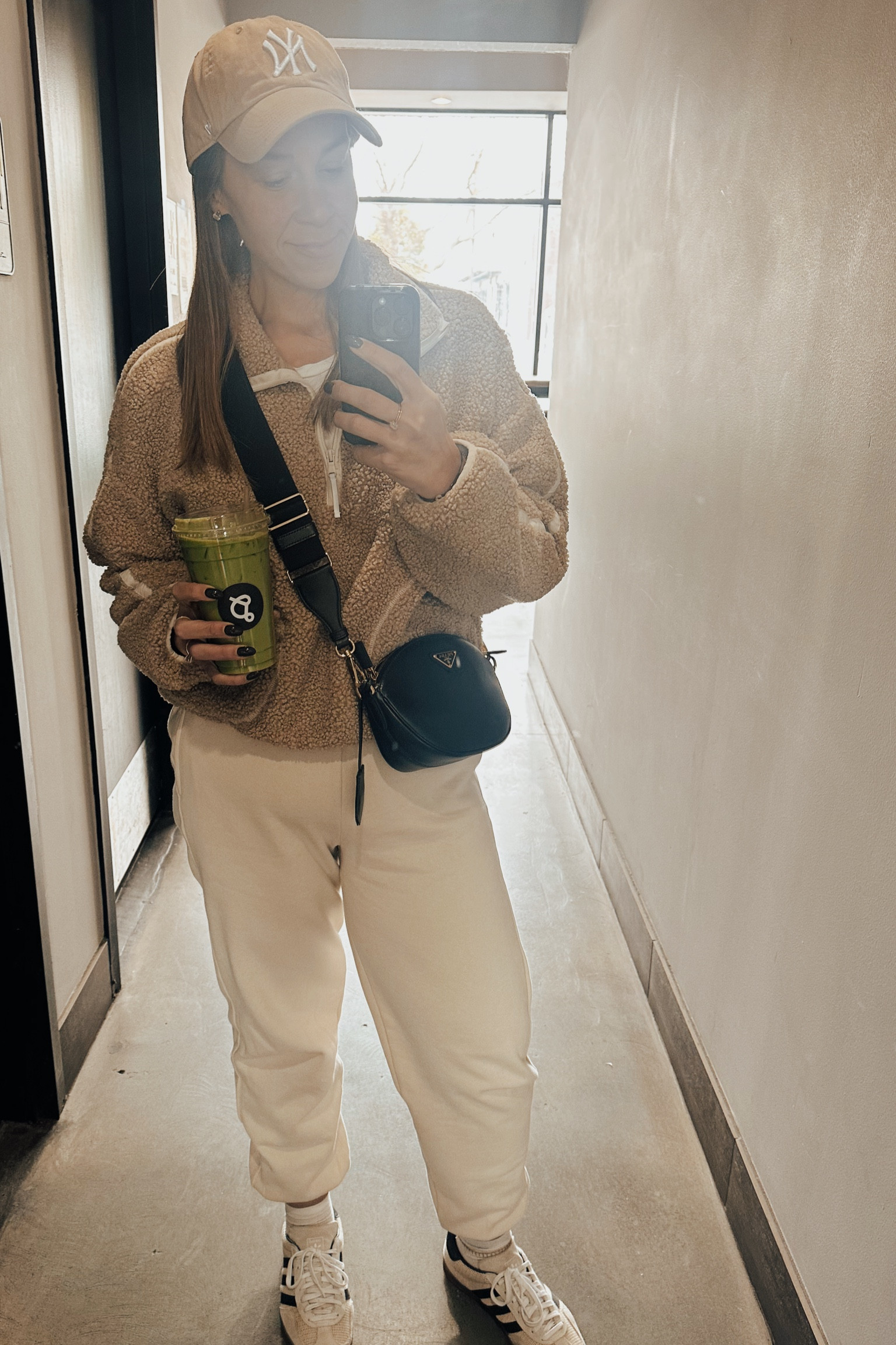 You’re going to see a lot of this cozy outfit. Perfect for Winter errand days, & matcha  
Top: M
Pants: M 

#LTKMidsize #LTKStyleTip #LTKActive