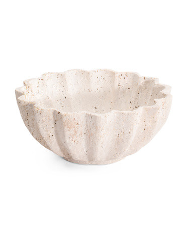 12x5 Solid Travertine Bowl | TJ Maxx