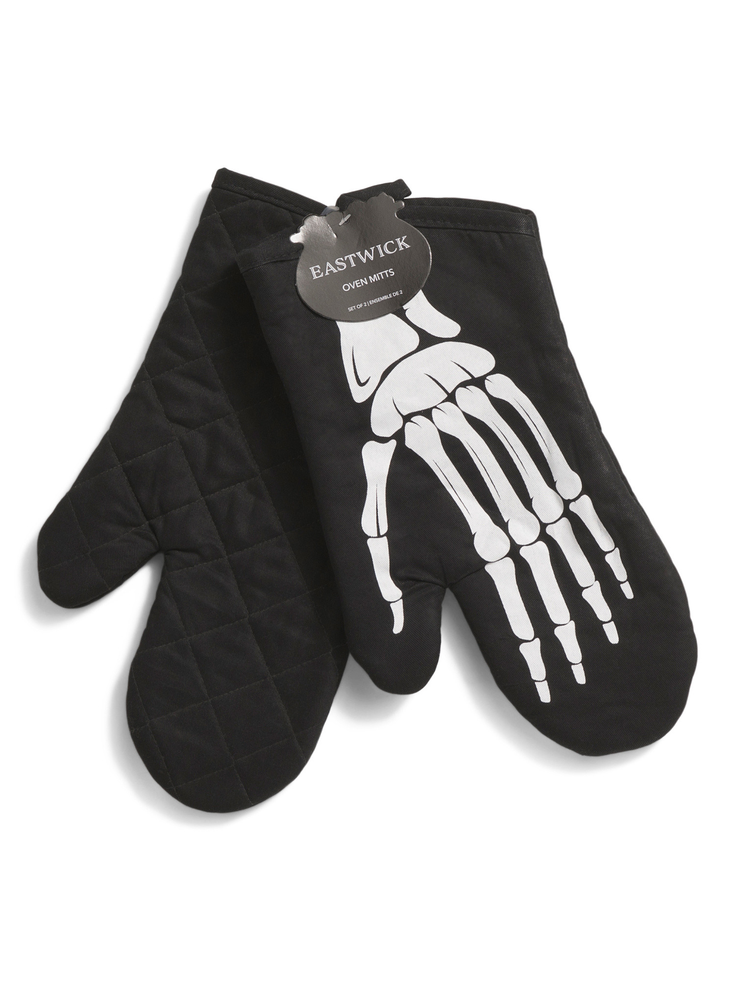 Set Of 2 Skeleton Hands Oven Mitts | TJ Maxx