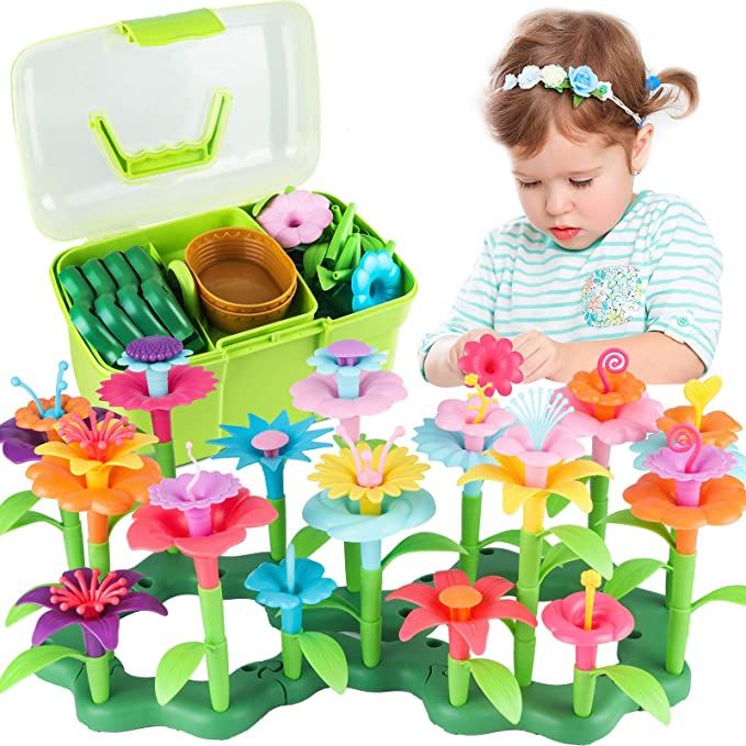 Girls Toys Age 3-6 Year Old Toddler Toys for Girls Boys Gifts Flower Garden Building Toy Educatio... | Amazon (US)