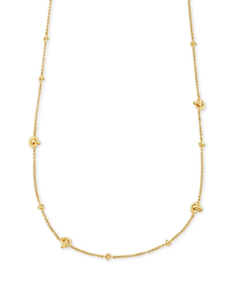 Presleigh Love Knot Adjustable Necklace in Gold | Kendra Scott