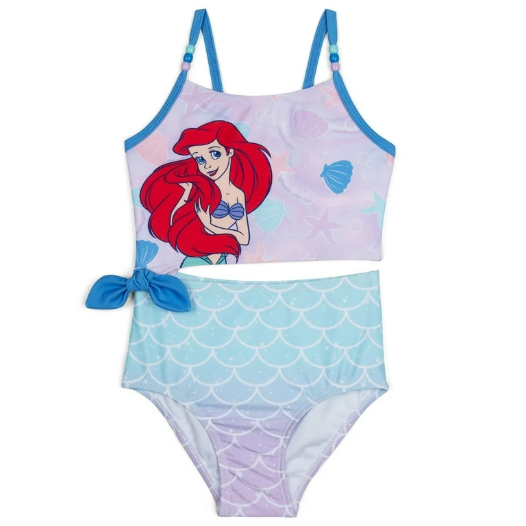 Disney Princess The Little Mermaid Ariel Racerback One Piece Bathing Suit UPF 50+ Toddler to Big ... | Walmart (US)
