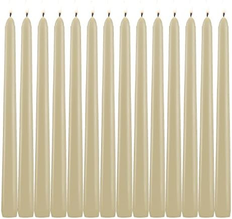Light In The Dark Ivory Taper Candles - Set of 14 Dripless Candles - 10 inch Tall, 3/4 inch Thick... | Amazon (US)