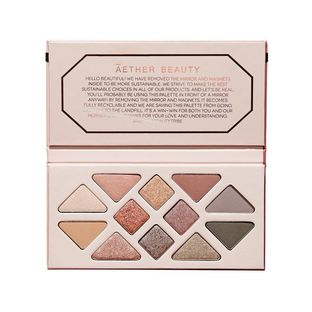 Rose Quartz Crystal Gemstone Palette 12 pan palette | Credo Beauty