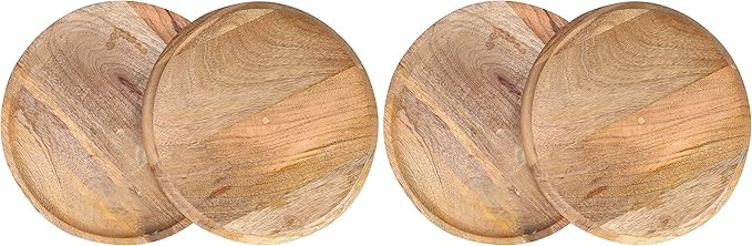 Alpha Living Home wood charger plate, wood charger plate sets, wood chargers for dinner plates, w... | Amazon (US)