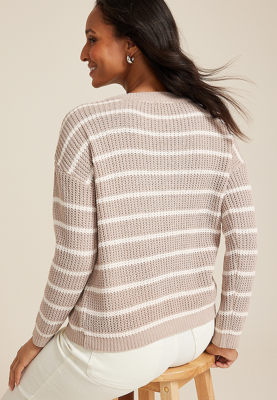 Chenille Striped Sweater | Maurices